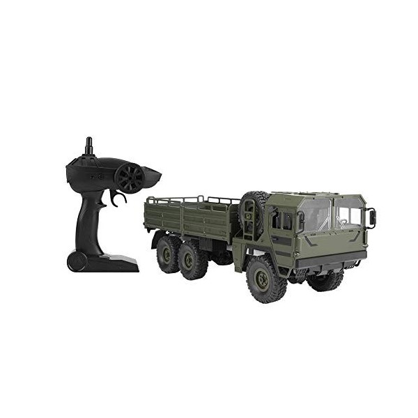 SPYMINNPOO Voitures Rc Camions Rc Camions Rc sur Chenilles Militaires, JJRC Q64 1:16 RC 6WD Simulation Transporter Jouet Voit