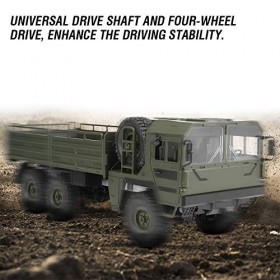 SPYMINNPOO Voitures Rc Camions Rc Camions Rc sur Chenilles Militaires, JJRC Q64 1:16 RC 6WD Simulation Transporter Jouet Voit