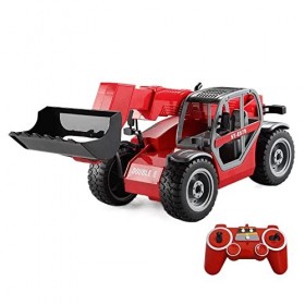 SUBECO Chargeur Frontal télécommandé 2,4 GHz 6 canaux RC Bulldozer Véhicule de Construction Radiocommandé Tracteur Camion Jou