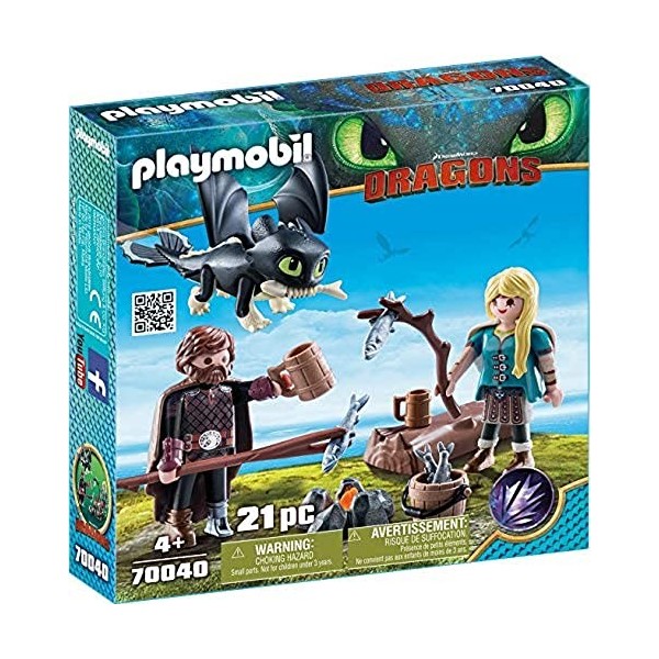 Playmobil - Harold et Astrid avec Un bébé Dragon - 70040