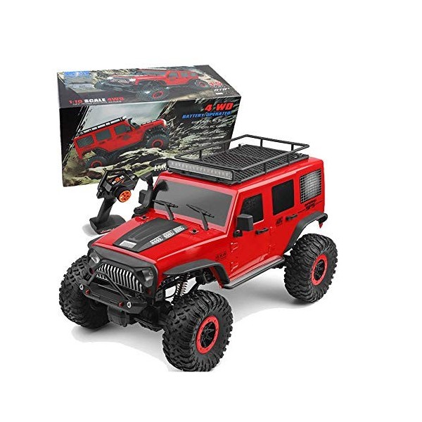 Rc Rock Crawler Buggy 1:10 Monster tout-terrain radiocommandé Cars Camion 2,4 GHz Camion militaire tout-terrain Contrôle de s