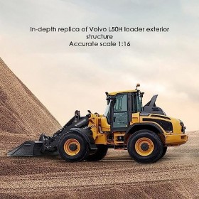 WESTN Chargeur Frontal RC, Jouet De Camion Tracteur Radiocommandé 2,4 GHz avec Lumières Et Sons, Véhicule De Construction De 