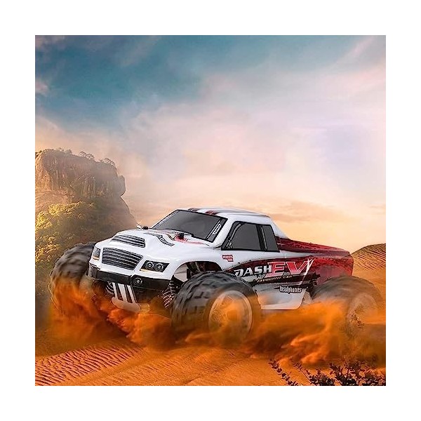 WESTN Voiture RC Haute Vitesse pour Enfants Adultes 70 Km/h, Échelle 1:18 4 Roues Motrices Tout-Terrain RC Monster Truck, Rap