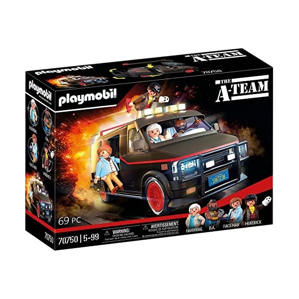 PLAYMOBIL 70750 Le Fourgon de lAgence tous risques - Agence tous risques- Movie Cars- voiture iconique PlaymoPourLesGrands