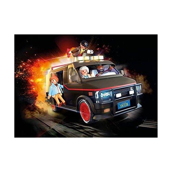 PLAYMOBIL 70750 Le Fourgon de lAgence tous risques - Agence tous risques- Movie Cars- voiture iconique PlaymoPourLesGrands