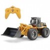 GUYANA 1/18 Chargeur Frontal télécommandé 2,4 GHz 6 canaux RC Bulldozer Véhicule de Construction Radiocommandé Tracteur Camio