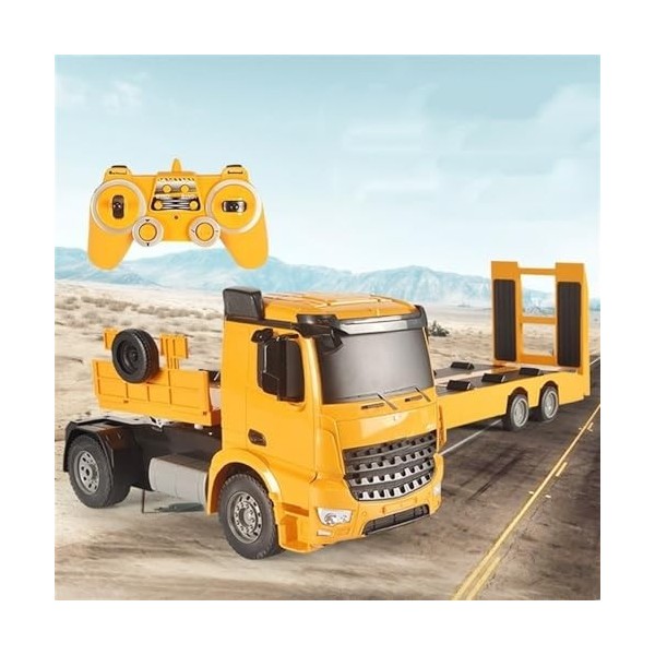 VUCICA Voiture télécommandée 2,4 GHz 1:20 électrique Cargo Jouet Voiture Camion Gros Camion modèle Tracteur remorque Cadeaux 