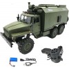 BUNCC 2.4Ghz 1:16 Échelle Tout-Terrain Véhicule Électrique RC Crawler 6WD RC Camion Militaire Hobby Jouet Pour Adultes Enfant