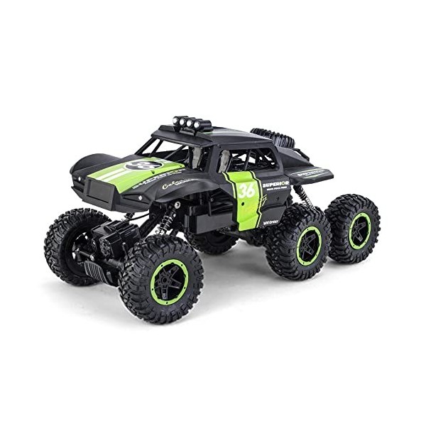 EQEEN Amortisseur intégré de Voiture RC à léchelle 1/10, Buggy télécommandé 2,4 GHz avec lumière LED, Camion Monstre télécom