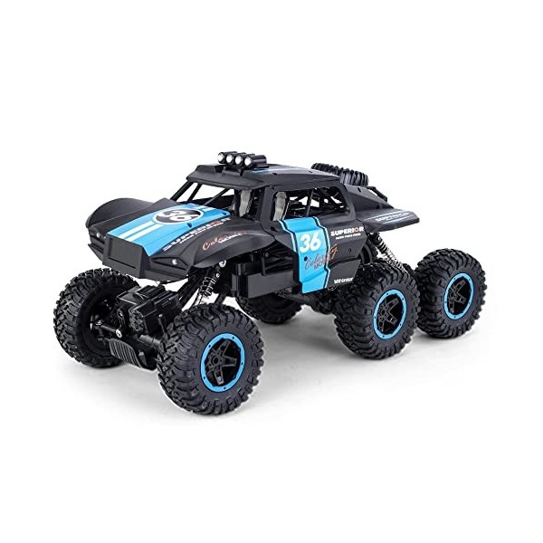 EQEEN Amortisseur intégré de Voiture RC à léchelle 1/10, Buggy télécommandé 2,4 GHz avec lumière LED, Camion Monstre télécom