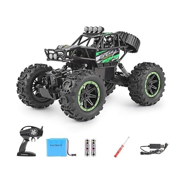 Voiture RC Tout-Terrain Rock véhicule grimpeur Camion 2.4Ghz 4WD Haute Vitesse ​​1:18 radiocommande Voiture de Course Voiture
