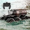 SUBECO Voiture télécommandée amphibie à léchelle 1:16, Jouet électrique Tout Terrain, Camion RC étanche Tout-Terrain, Camion