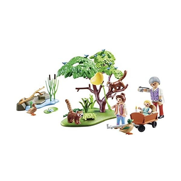 Playmobil Pandas Roux avec Enfants Multicolor 70344