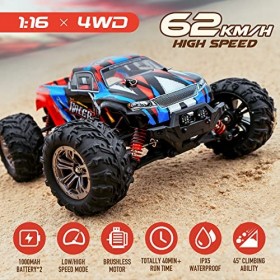 YONCHER YC250 Voiture télécommandée Moteur Brushless, 1:16 62+Km/h 4WD 2.4GHz Tout Terrain RC Voiture Camion Telecommande à G