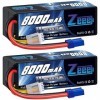 Zeee 4S Lipo Batterie 14,8V 100C 8000mAh avec Prise EC5 Coque Rigide Batterie RC pour Voiture Camion réservoir RC Buggy Trugg