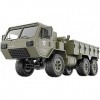 OSBELE Camion Militaire RC, Voiture Militaire RC 2,4 G 6 Roues motrices, Piste Tout-Terrain, Jouet Militaire à Grande échelle