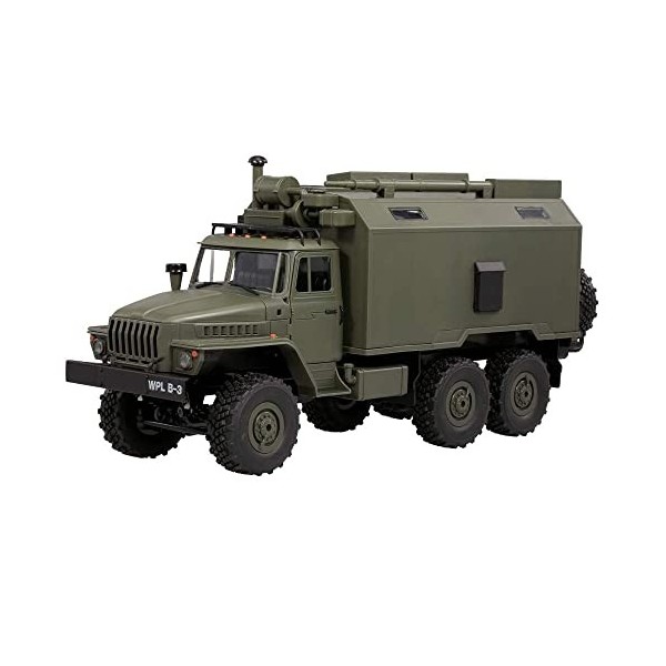 QAQQVQ Camion Militaire RC, 1/16 Véhicule Blindé Rc Camions 6WD Voiture De Communication De Commande 2.4GHz Camion De Larmée