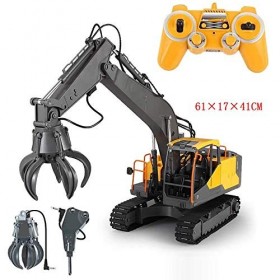 Darenbp Jouet télécommandé pour garçons RC Camions à distance de contrôle Bulldozer Pelle en alliage à distance dingénierie 