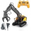 WANIYA1 Alliage Télécommande Excavator 2.4GHz 3-in-1 Chargeur Chargeur Camion Camion Crane sans fil RC Électrique Sans person