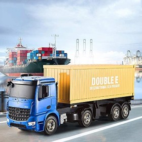 QIYHBVR Grands Jouets De Construction De Camion De Transporteur De Voiture De Transporteur De Télécommande avec De Vraies Lum