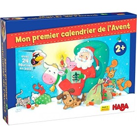 HABA Premier Calendrier de lAvent-Figurines en Bois-Noël à la Ferme-2 Ans et Plus, 306359 - version française