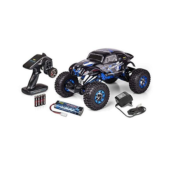 Carson 500404068 X-Crawle Pro 1:10-Chenille XL RC Robuste, 4x4, essieux pivotants, amortisseurs à Pression dhuile réglables 