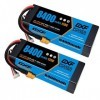 DXF 4S Lipo Batterie 14.8V 120C 8400mAh Batterie Dur avec Prise XT90 pour Véhicules RC 1/8 et 1/10 RC Voiture Buggy Truggy RC