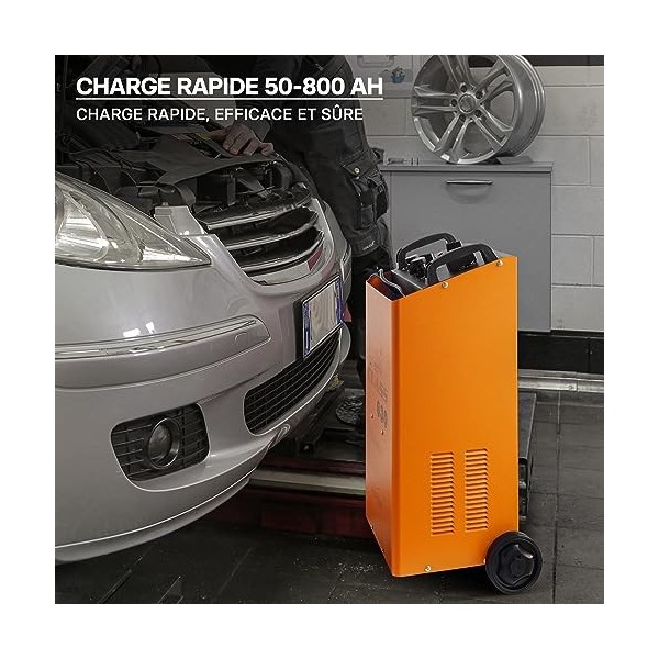 Wiltec Chargeur de Batterie 12V 24V Moto Voiture Auto Boost 630 Chargement Rapide Véhicule Chantier