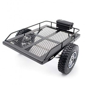 KYX Remorque de voitures RC très résistante pour voitures 1/10 RC Crawler Voitures axiales SCX10 SCX10 II SCX10 III TRX4 D90