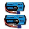 DXF 4S Lipo Batterie 14.8V 120C 8400mAh Batterie Dur avec Prise EC5 pour Véhicules RC 1/8 et 1/10 RC Voiture Buggy Truggy RC 