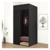 Gdmokle Cabine Dessayage Mobile, Vestiaire Portable avec Rideau, Temporaire Privé Cloison Écran Tente pour Magasin Vêtements