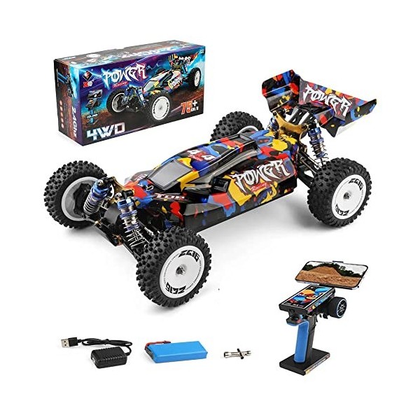 Wltoys XKS 124007 Voiture à Grande Vitesse 1/12 2,4 GHz 4WD 75 KM/H Camions de Course Châssis en Métal Alliage Moteur Sans Ba