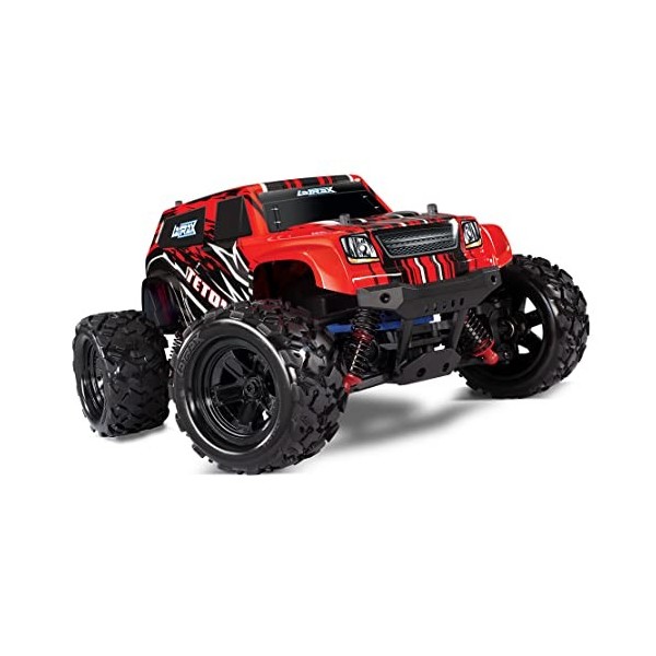 Traxxas LaTrax Teton Rouge Brushed 1:18 Auto RC électrique Monstertruck 4 Roues motrices 4WD 100% RTR 2,4 GHz avec AC