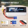 Zeee 6S Lipo Batterie 22.2V 100C 6000mAh avec EC5 Connecteur Coque Souple RC Batterie pour RC Camion RC Voiture RC Avion RC B