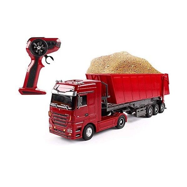 SUBECO RC Dumper 1:32 10 Roues Voiture inclinable Rc Camion électrique radiocommande véhicule de Levage électronique Passe-Te