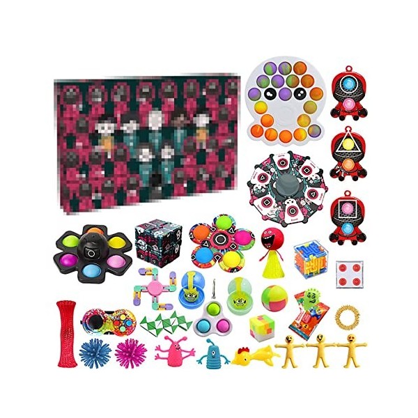 BRAINYTOYS Calamar La Télé Jouets Jouets Avent Calendriers 2021 For Garçons, Décompression Jouets De Calmars Jeux De Décompre