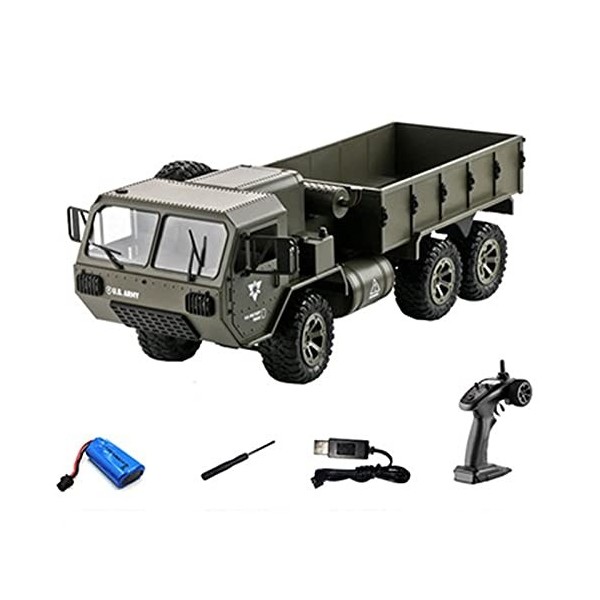 Darenbp Jouet télécommandé pour garçons Télécommande Camion Jouet Camionnette RC Voitures 2.4G 6WD Télécommande Hors Route Su