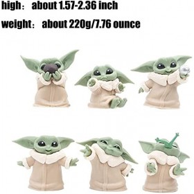 Lot de 6 cadeaux Baby Yoda de 5,6 cm, jouets Baby Yoda pour enfants, figurine daction Baby Yoda pour enfants, jouet Yoda pou
