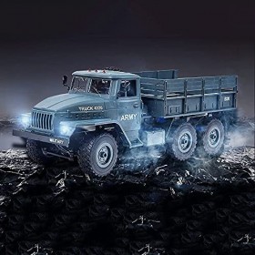 CHENBAI Buggy radiocommandé 2.4G, camionnette Militaire 6WD RC, camions Lourds 1/12 RC, chenilles à Haute Vitesse pour Enfant