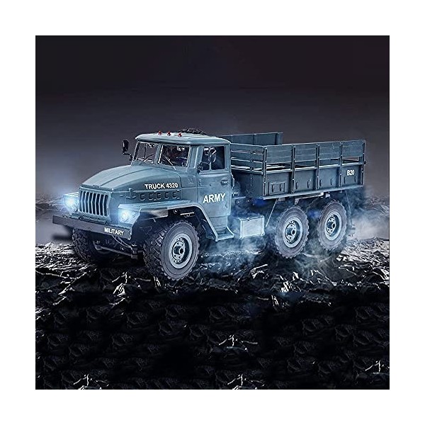 CHENBAI Buggy radiocommandé 2.4G, camionnette Militaire 6WD RC, camions Lourds 1/12 RC, chenilles à Haute Vitesse pour Enfant