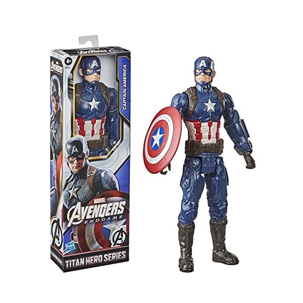 Marvel Hasbro F1342 Titan Hero Series, Multicolore, Figurine à Collectionner Captain America de 30 cm, Jouet pour Enfants à p