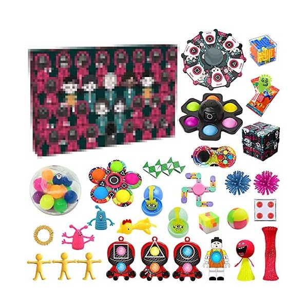 BRAINYTOYS Calamar La Télé Jouets Jouets Avent Calendriers 2021 For Garçons, Décompression Jouets De Calmars Jeux De Décompre