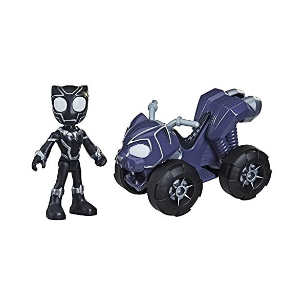 Hasbro Marvel Spidey and His Amazing Friends Black Panther Action Figure Patroller Véhicule pour Enfants à partir de 3 Ans, M