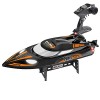 GLOYER Bateau de Course RC 18,5 Pouces avec Chargement USB, 2,4 G, 4 canaux, 180 °, étanche, 35 km/h, télécommande, Bateau, L