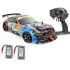 GLOYER 1/10 RC Drift Car 17,7 Pouces 70 km/h véhicule RC Haute Vitesse 2,4 GHz RC Sport Racing Car 4WD RTR avec lumières LED,