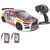 GLOYER 1/10 RC Drift Car 17,7 Pouces 70 km/h véhicule RC Haute Vitesse 2,4 GHz RC Sport Racing Car 4WD RTR avec lumières LED,