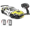 GLOYER 1/10 RC Drift Car 17,7 Pouces 70 km/h véhicule RC Haute Vitesse 2,4 GHz RC Sport Racing Car 4WD RTR avec lumières LED,