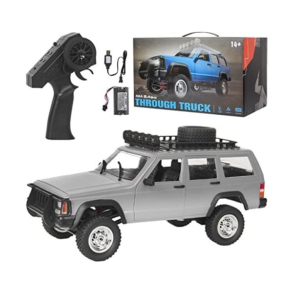 GLOYER RC Truck RC Cars 2,4 GHz RC Truck Rock Crawler 1:12 Pleine échelle 4WD Tout-Terrain Clignotant télécommande Voiture Jo