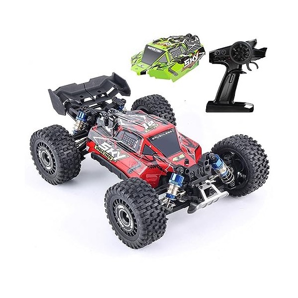 SZITW Moteur sans balais RC Drift Car 2.4G Camion télécommandé entièrement proportionnel 4WD Absorption des chocs en métal Vé