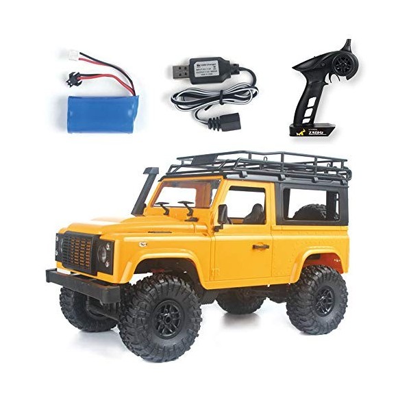 GLOYER Voiture sur chenilles RC 1/12 4WD 2.4G télécommandée Camion Tout-Terrain à Grande Vitesse Voiture RC lumière LED RTR J